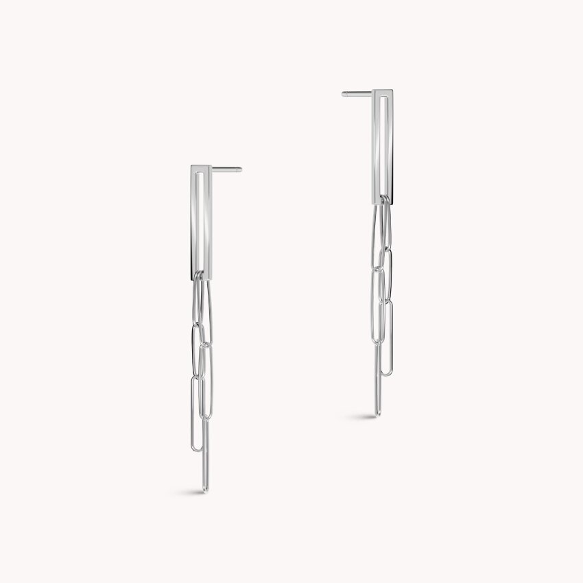 Srebrne naušnice Dvostruke karike