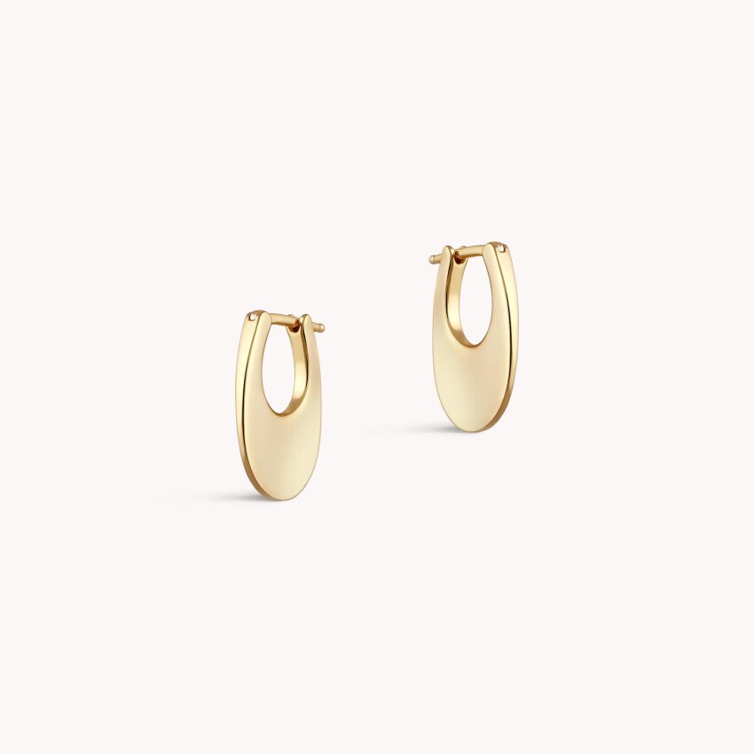 Srebrne naušnice alke Oval 18kt Pozlata