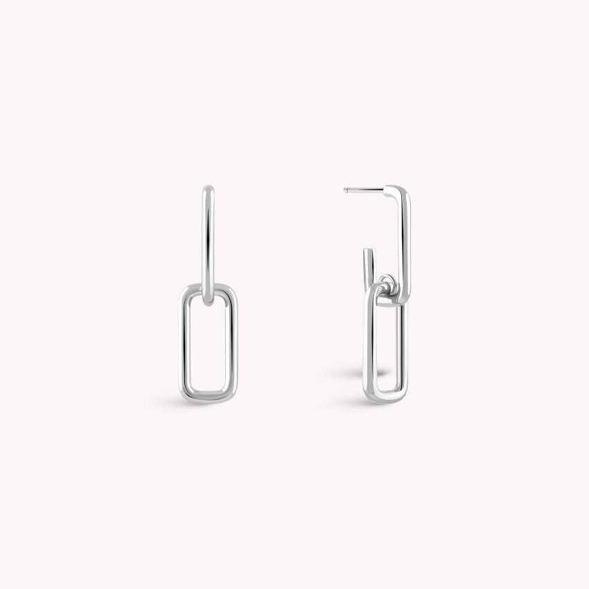 Srebrne naušnice Moderne karike