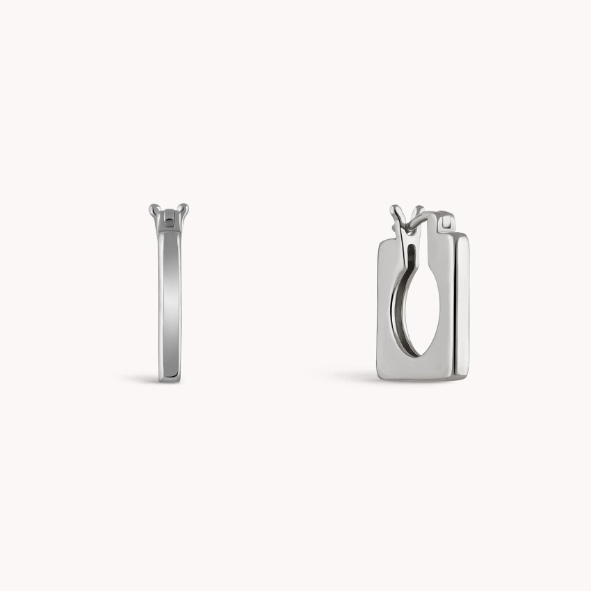 Srebrne naušnice alke Kvadrat i krug