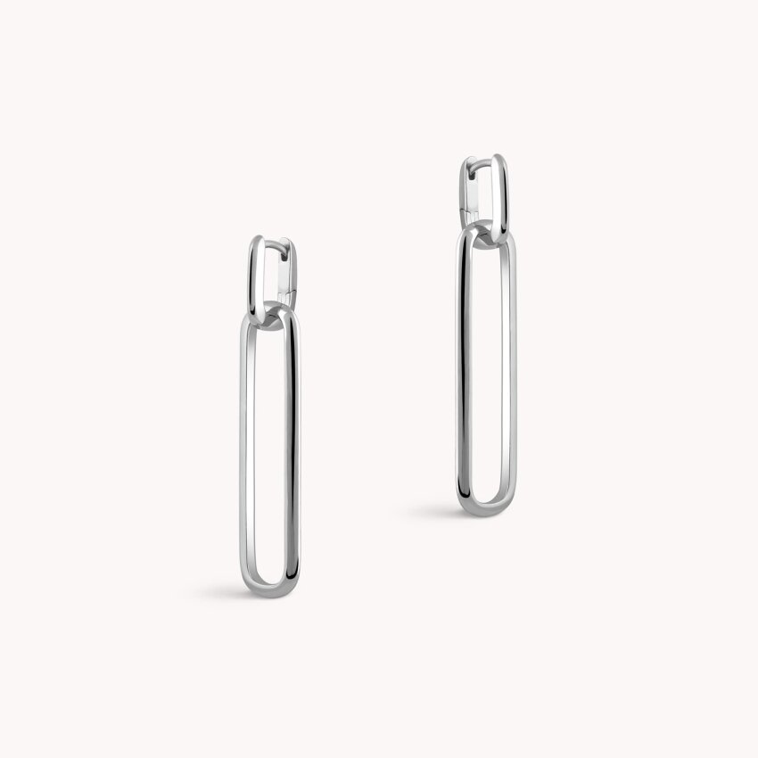 Srebrne naušnice Karike s detaljem