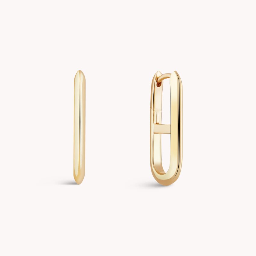 Srebrne naušnice Mala karika 18kt Pozlata