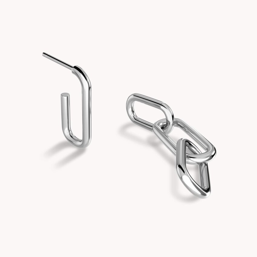 Srebrne naušnice Četiri karike