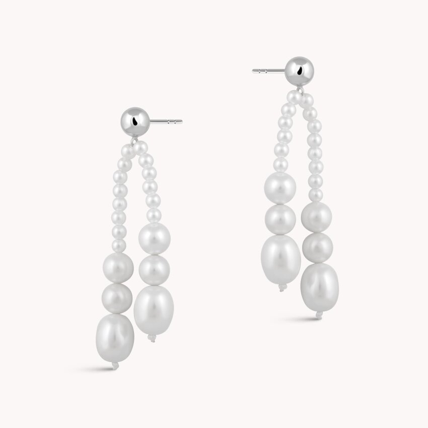 Srebrne naušnice Biserne niti