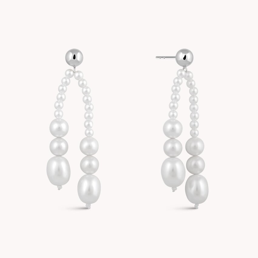 Srebrne naušnice Biserne niti