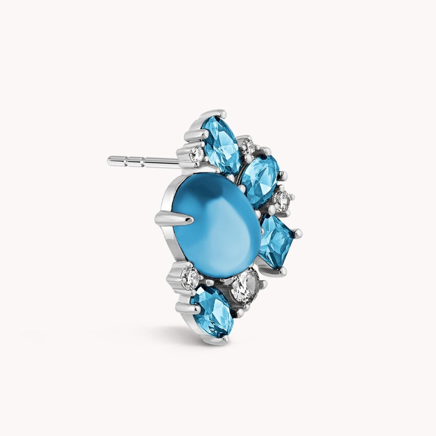 Srebrne naušnice Plava raskoš