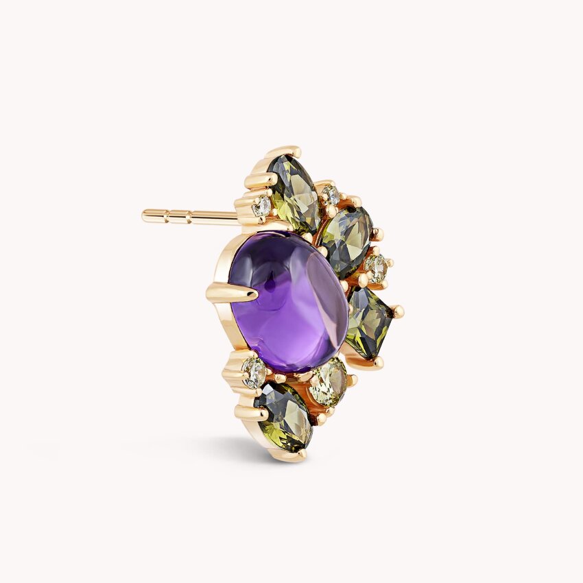 Srebrne naušnice Raskošne boje 18kt Pozlata