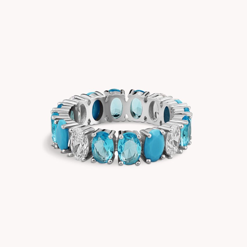 Srebrni prsten Plava raskoš