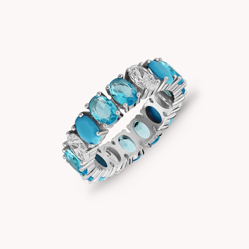 Srebrni prsten Plava raskoš