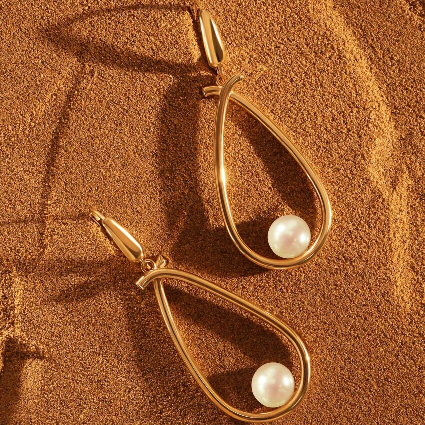 Zlatne naušnice Biser u suzi