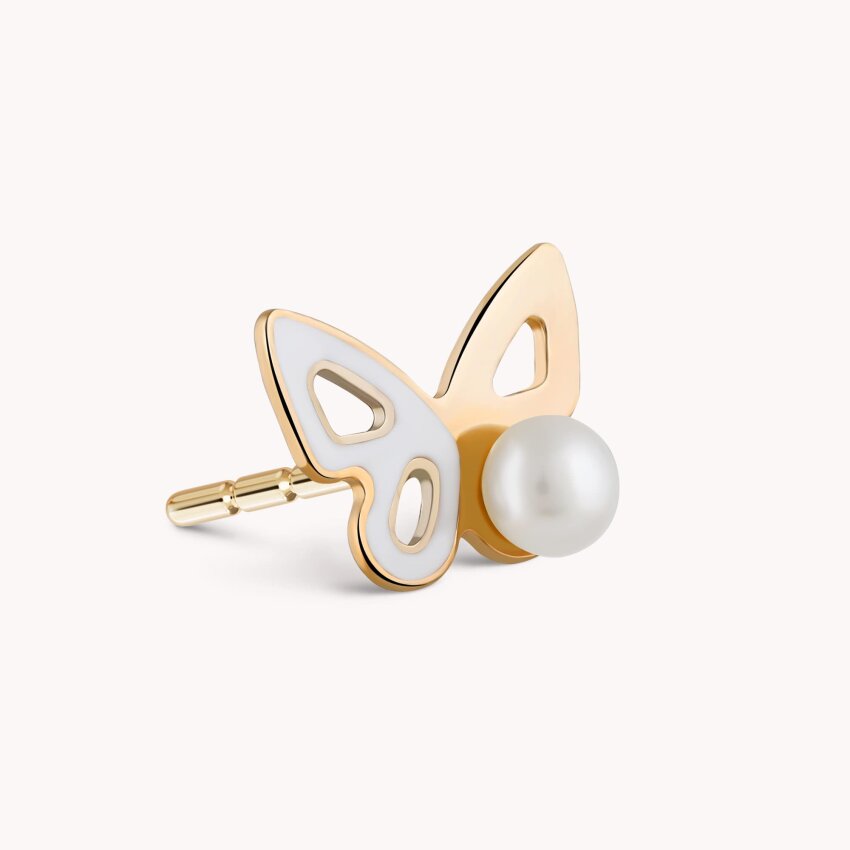 Zlatne naušnice Leptir s biserom