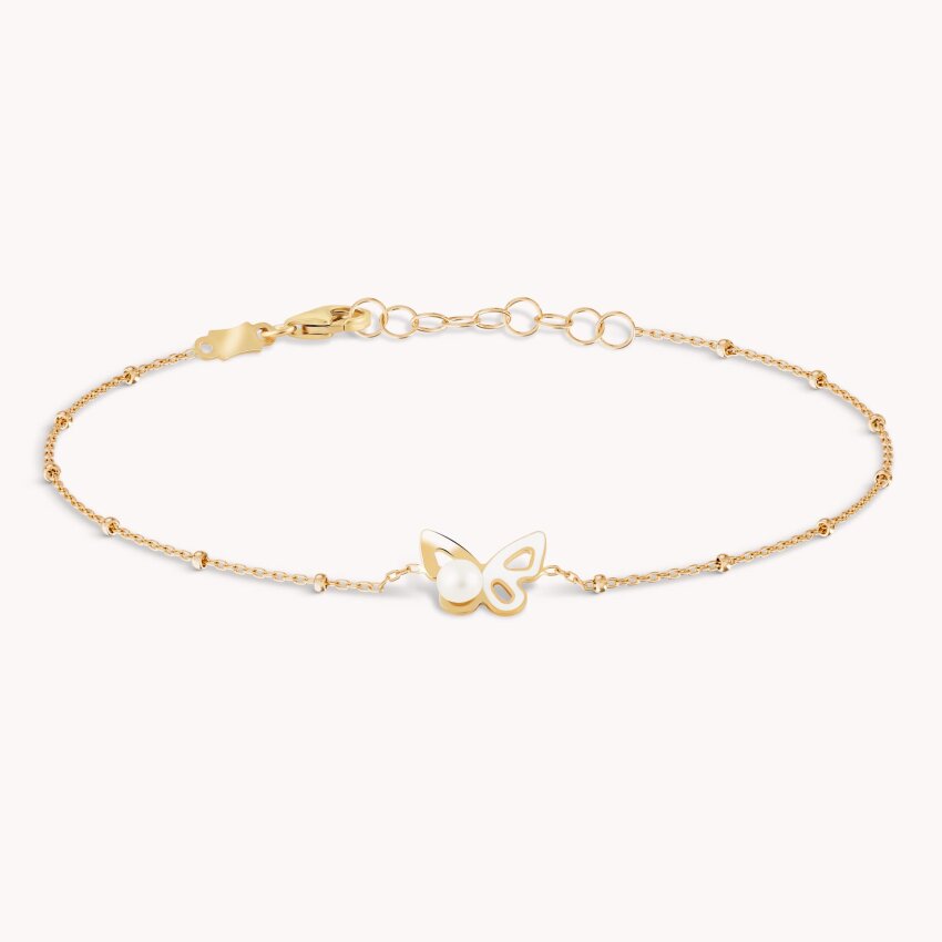 Zlatna narukvica Leptir s biserom