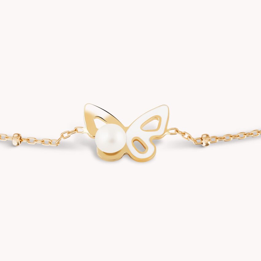 Zlatna narukvica Leptir s biserom