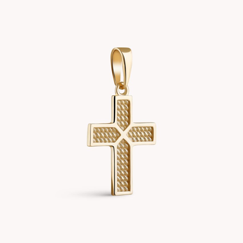 Zlatni privjesak Križ s detaljima