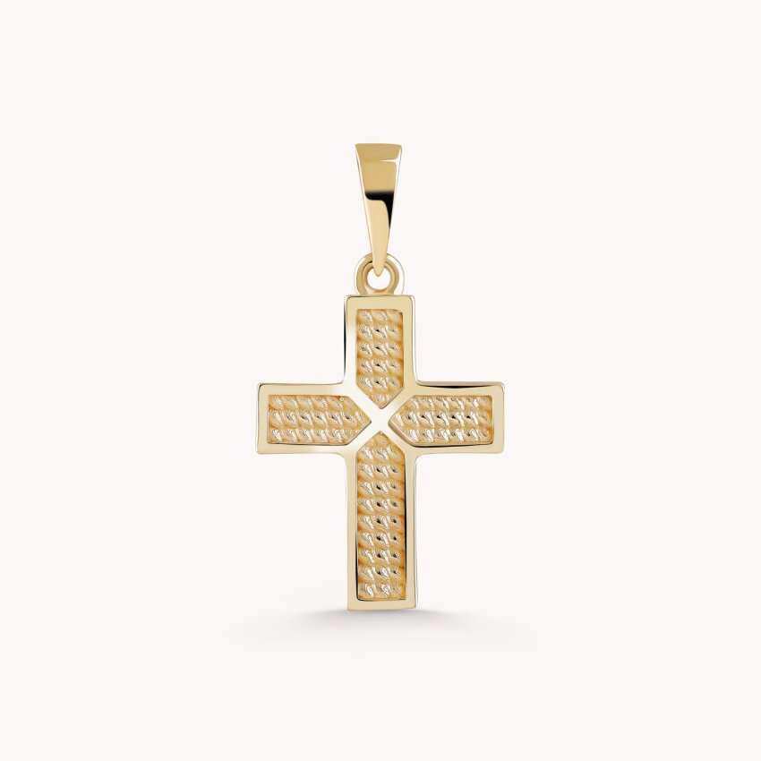 Zlatni privjesak Križ s detaljima