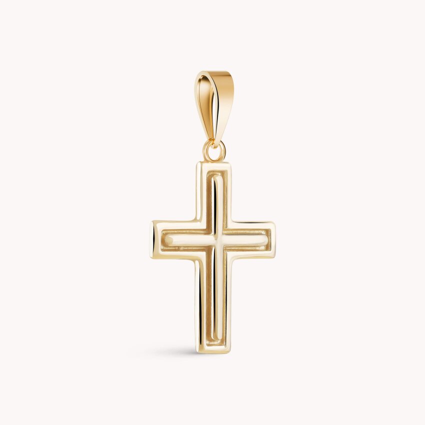 Zlatni privjesak Križ s posebnim detaljima