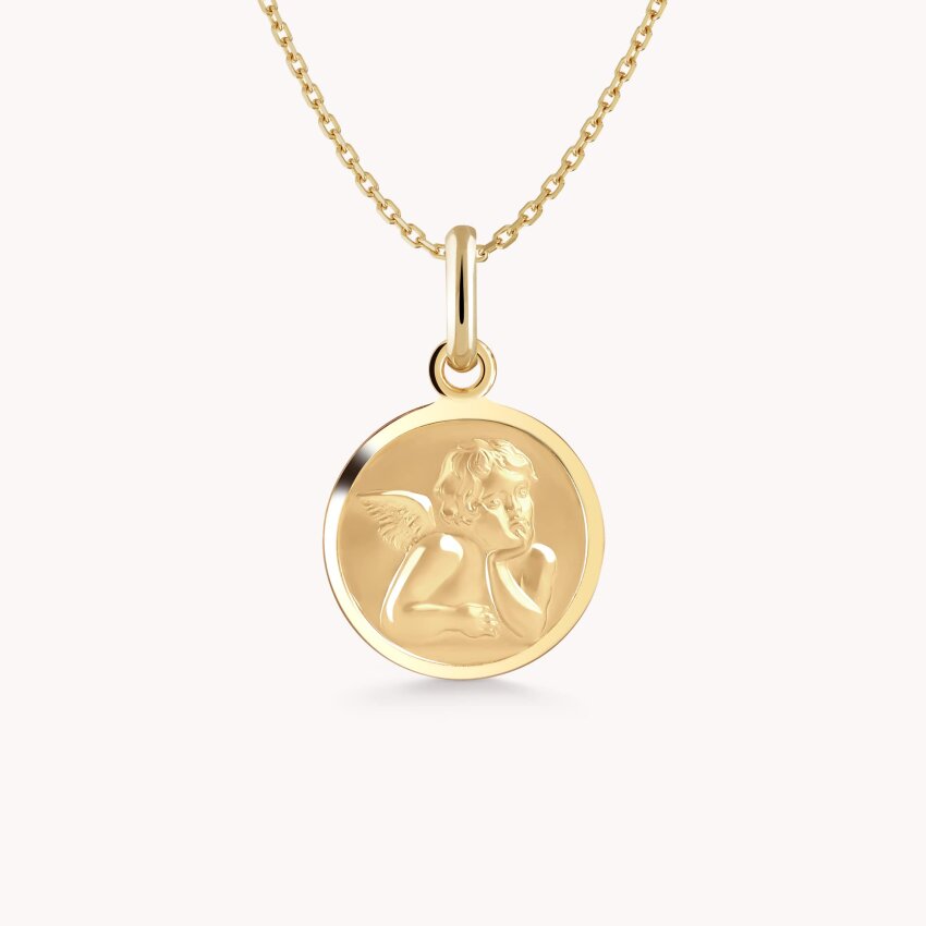Zlatni privjesak Anđeo medaljon