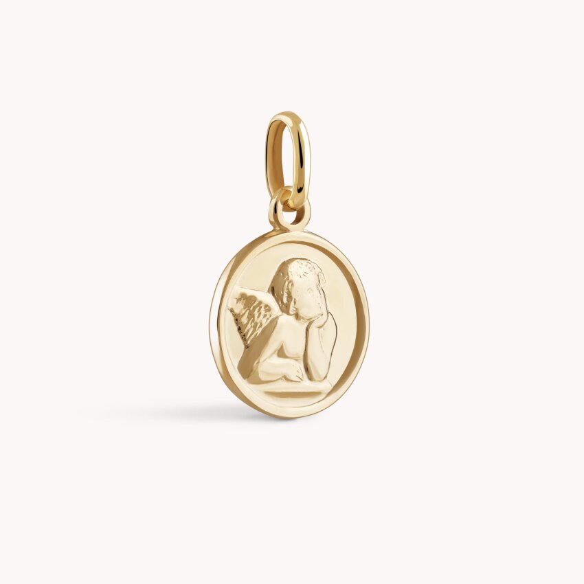Zlatni privjesak Anđeo medaljon