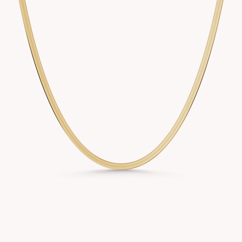 Srebrna ogrlica Popularan izbor 18kt Pozlata