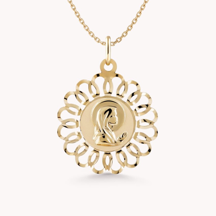 Zlatni privjesak Djevica Marija