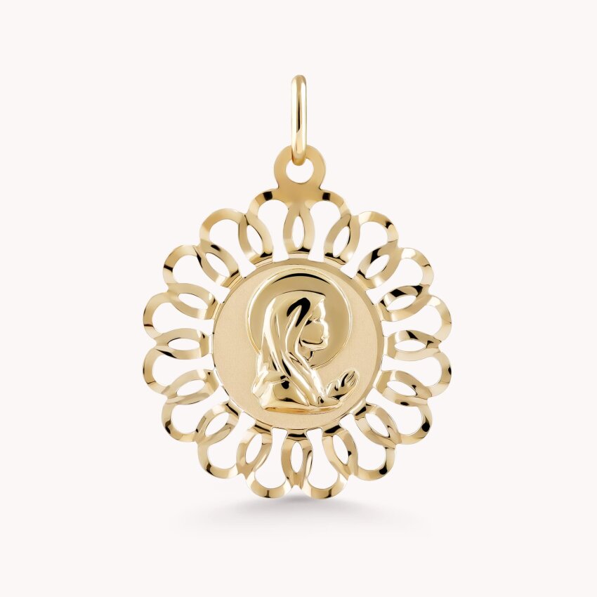 Zlatni privjesak Djevica Marija