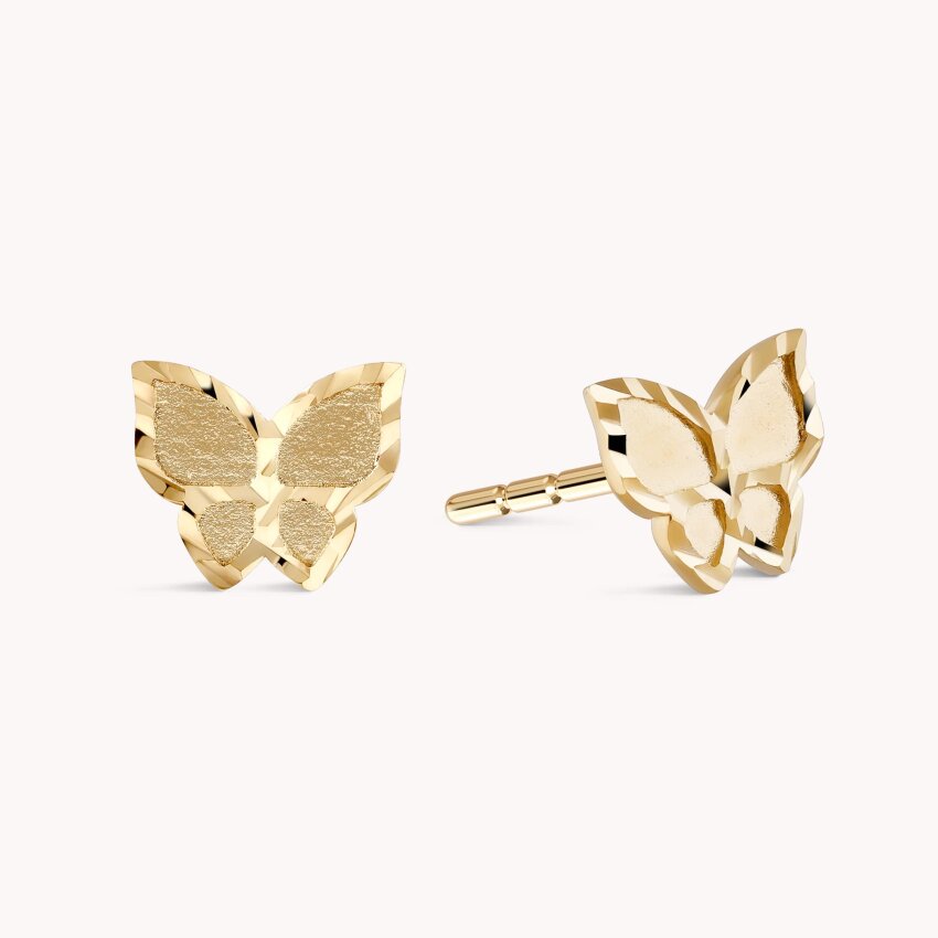 Zlatne naušnice Maleni leptiri