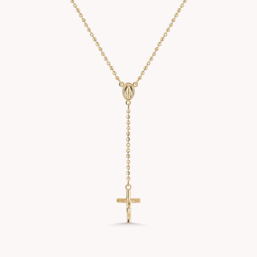 Zlatna ogrlica Križ i Čudotvorna medaljica