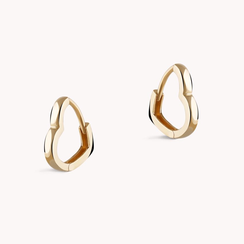 Zlatne naušnice alke Jednostavno srce