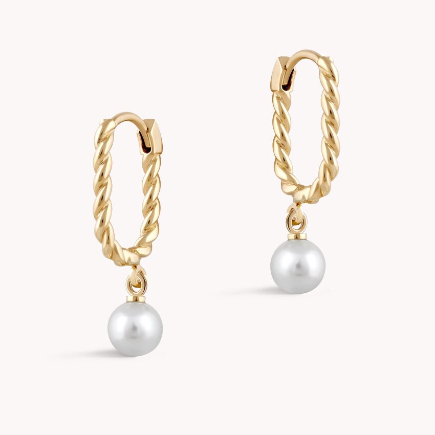 Zlatne naušnice Biserna raskoš