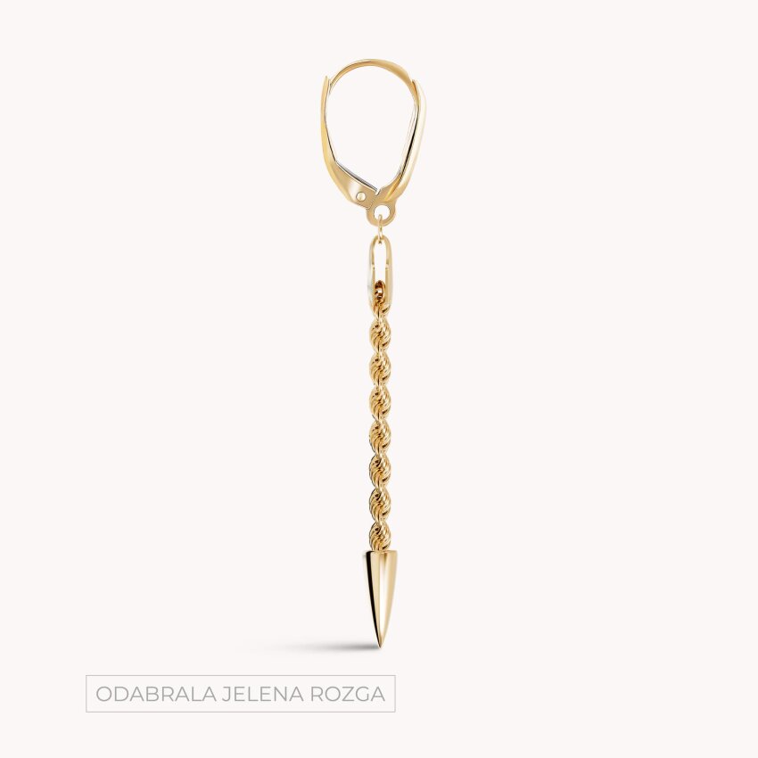 Zlatne naušnice Glamurozna nit