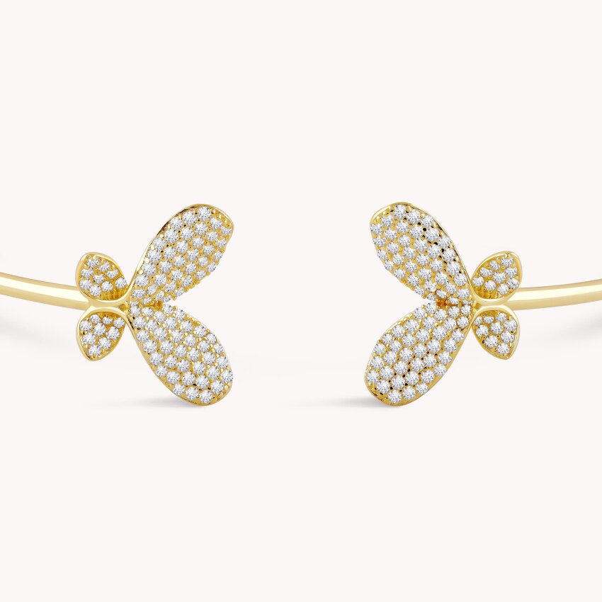 Srebrna narukvica Sjaj leptira 18kt Pozlata