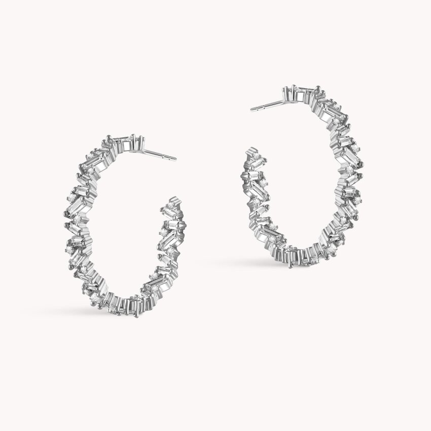 Srebrna naušnice alke Moderni sjaj