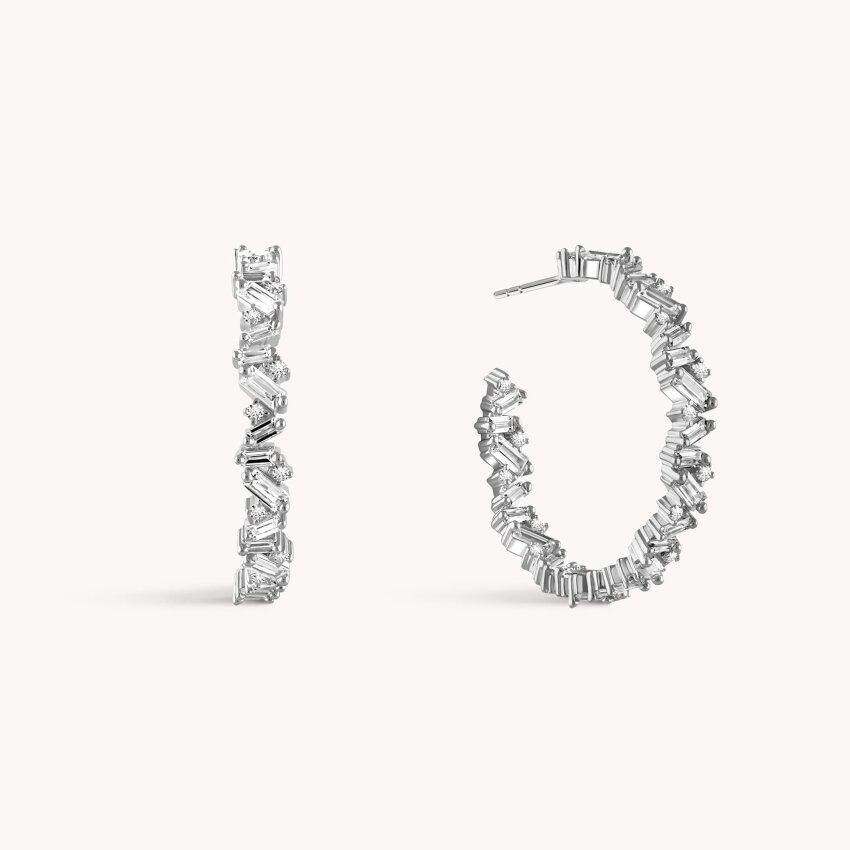 Srebrna naušnice alke Moderni sjaj