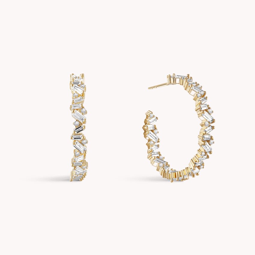 Srebrna naušnice alke Moderni sjaj 18kt Pozlata