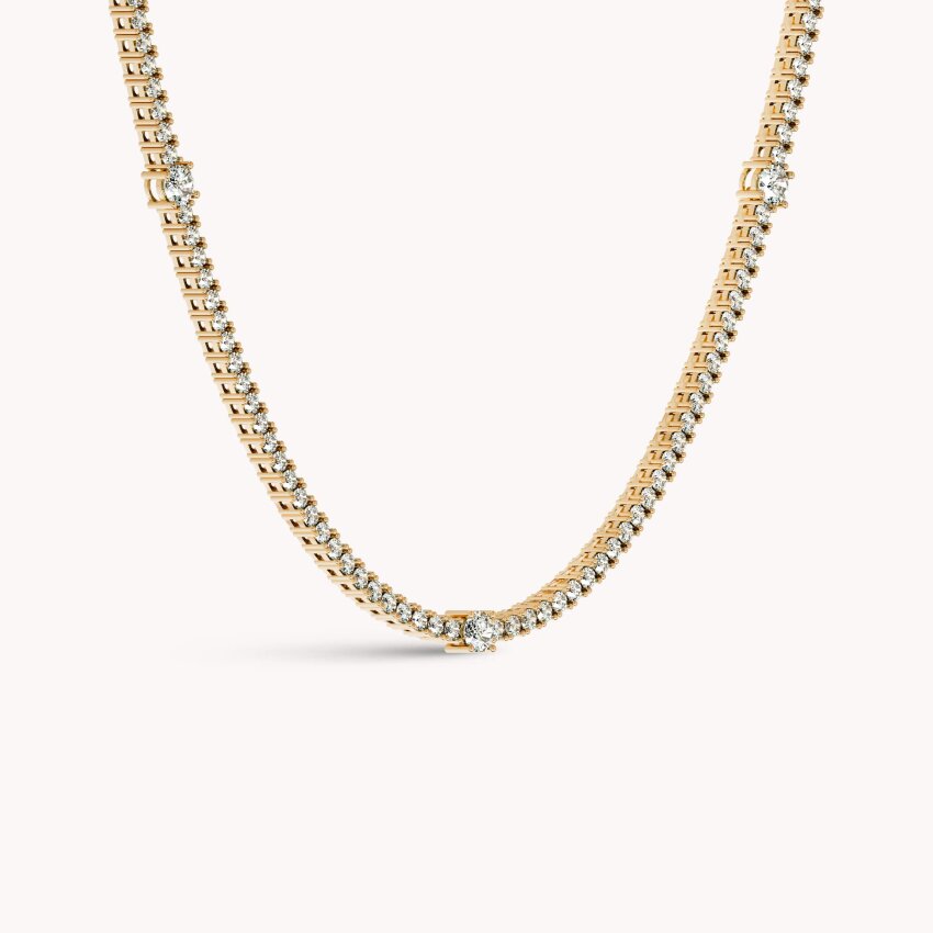 Srebrna ogrlica Upečatljivi sjaj 18kt Pozlata