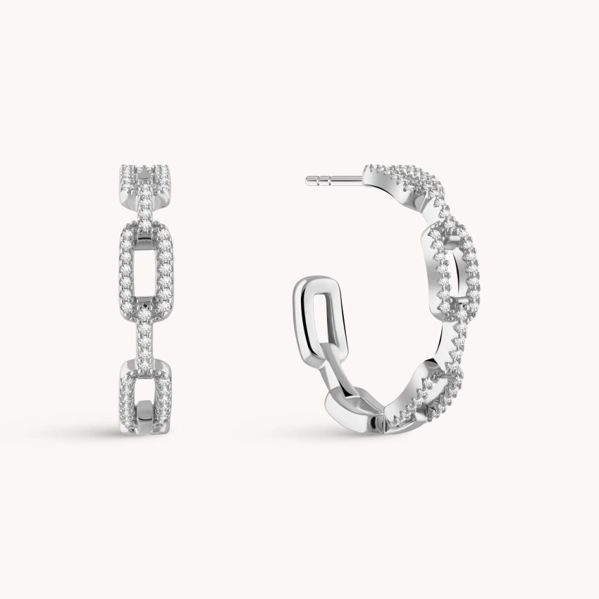 Srebrne naušnice alke Sjajne karike