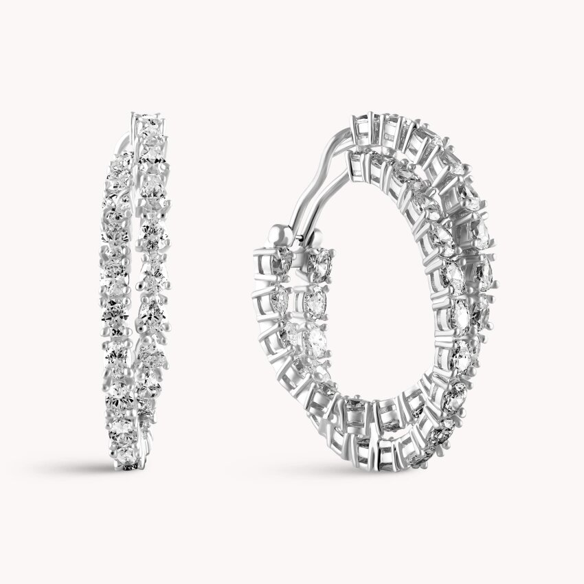 Srebrne naušnice alke Dvostruki sjaj