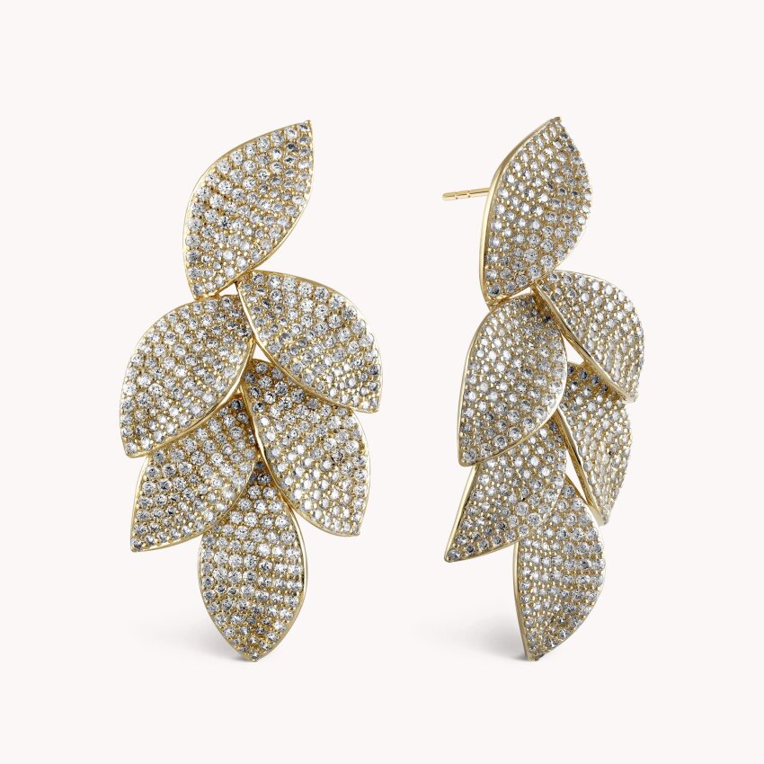 Srebrne naušnice Svjetlucave latice 18kt Pozlata