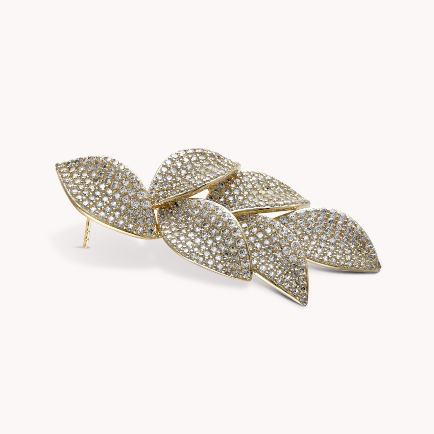 Srebrne naušnice Svjetlucave latice 18kt Pozlata