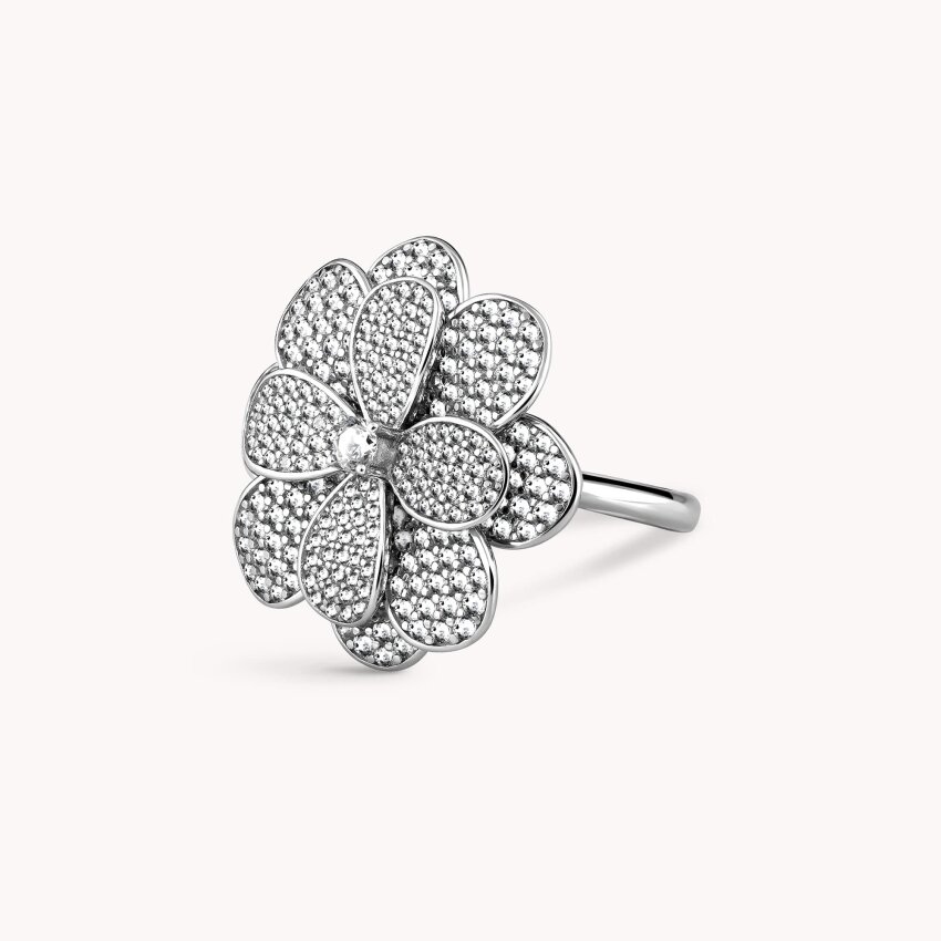 Srebrni prsten Raskošan cvijet