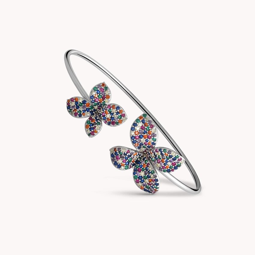 Srebrna narukvica Šarenilo cvjetova