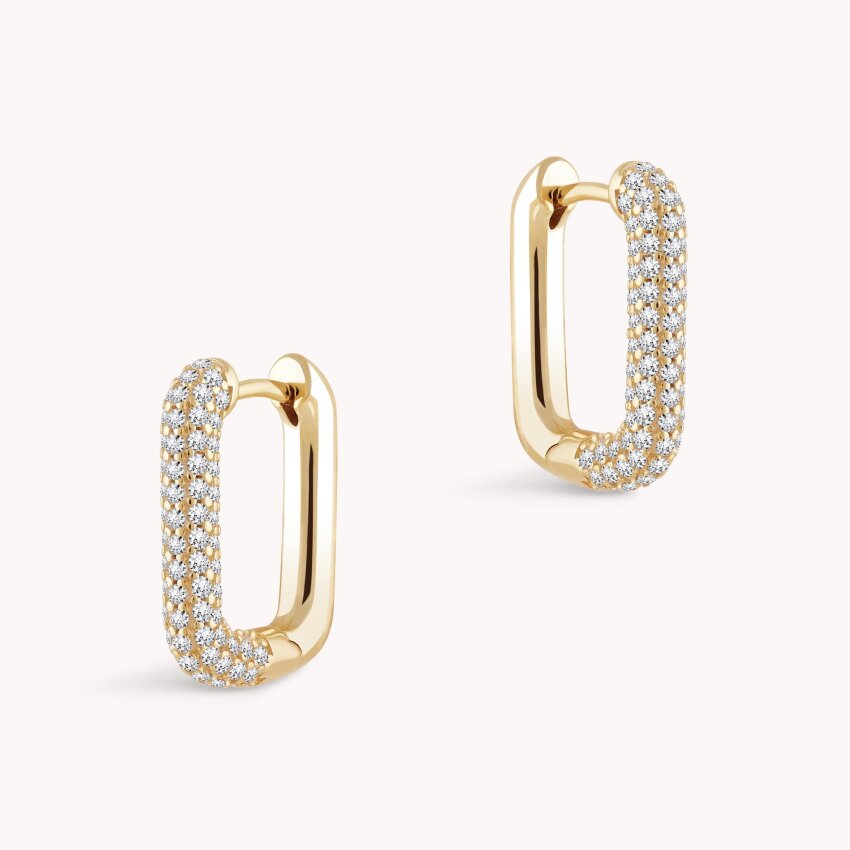 Srebrne naušnice Profinjeni S sjaj 18kt Pozlata