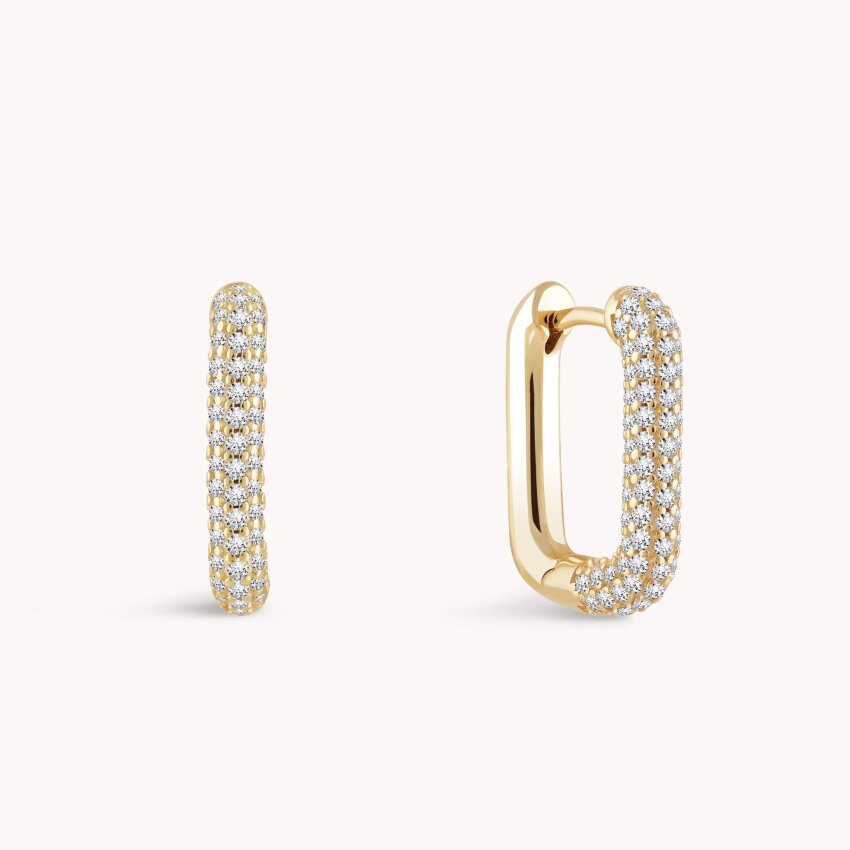 Srebrne naušnice Profinjeni S sjaj 18kt Pozlata