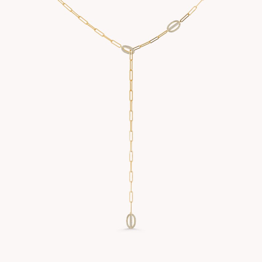 Srebrna ogrlica Karike elegancije 18kt Pozlata