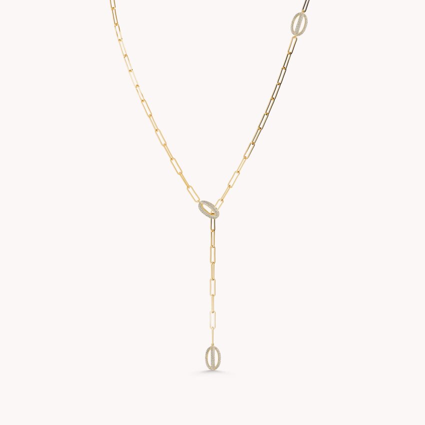 Srebrna ogrlica Karike elegancije 18kt Pozlata