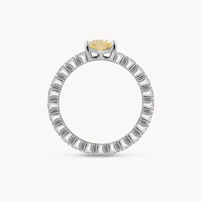 Srebrni prsten Žuto srce