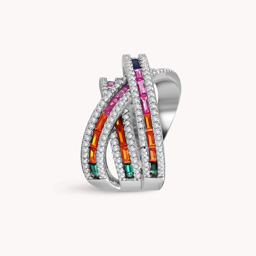 Srebrni prsten Raskoš boja