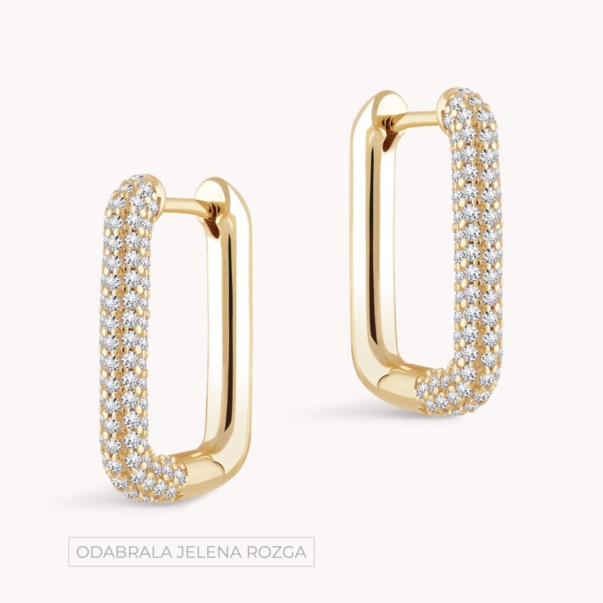 Srebrne naušnice Profinjeni sjaj M 18kt Pozlata