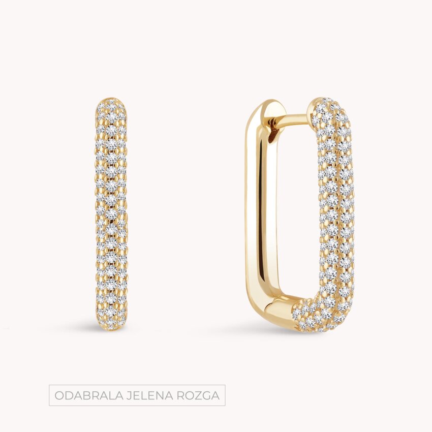 Srebrne naušnice Profinjeni sjaj M 18kt Pozlata