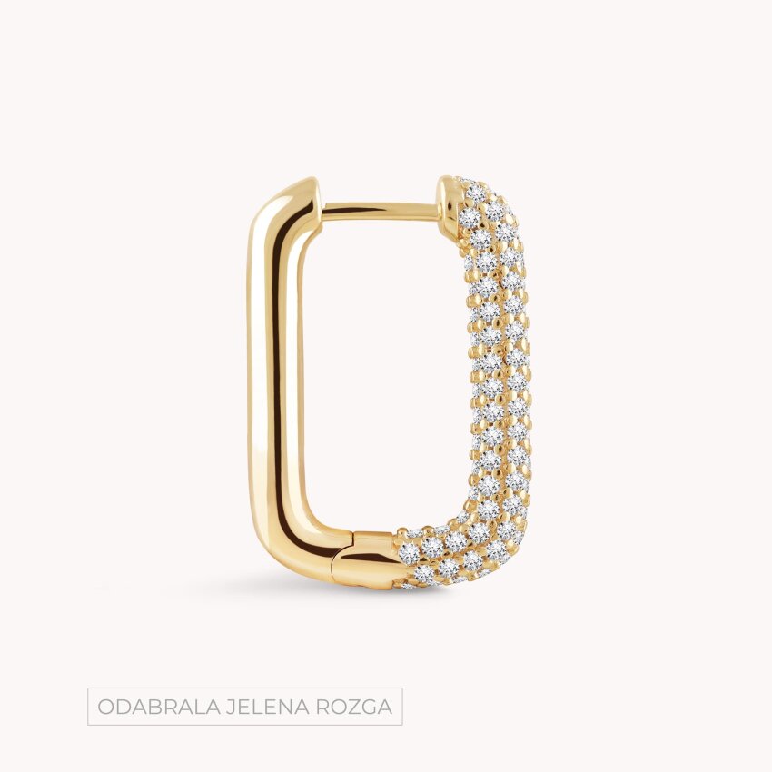 Srebrne naušnice Profinjeni sjaj M 18kt Pozlata